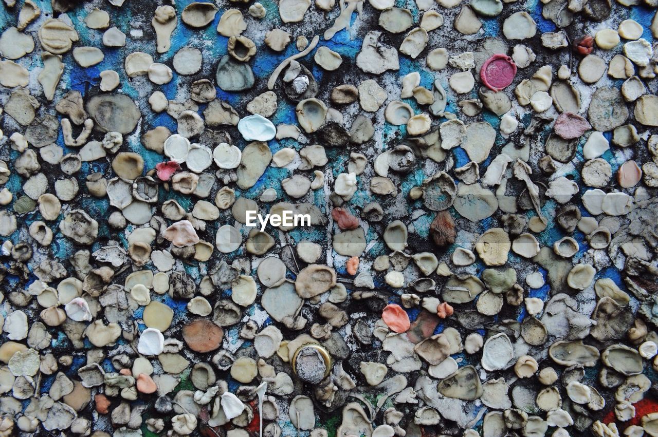 Full frame shot of chewing gum wall