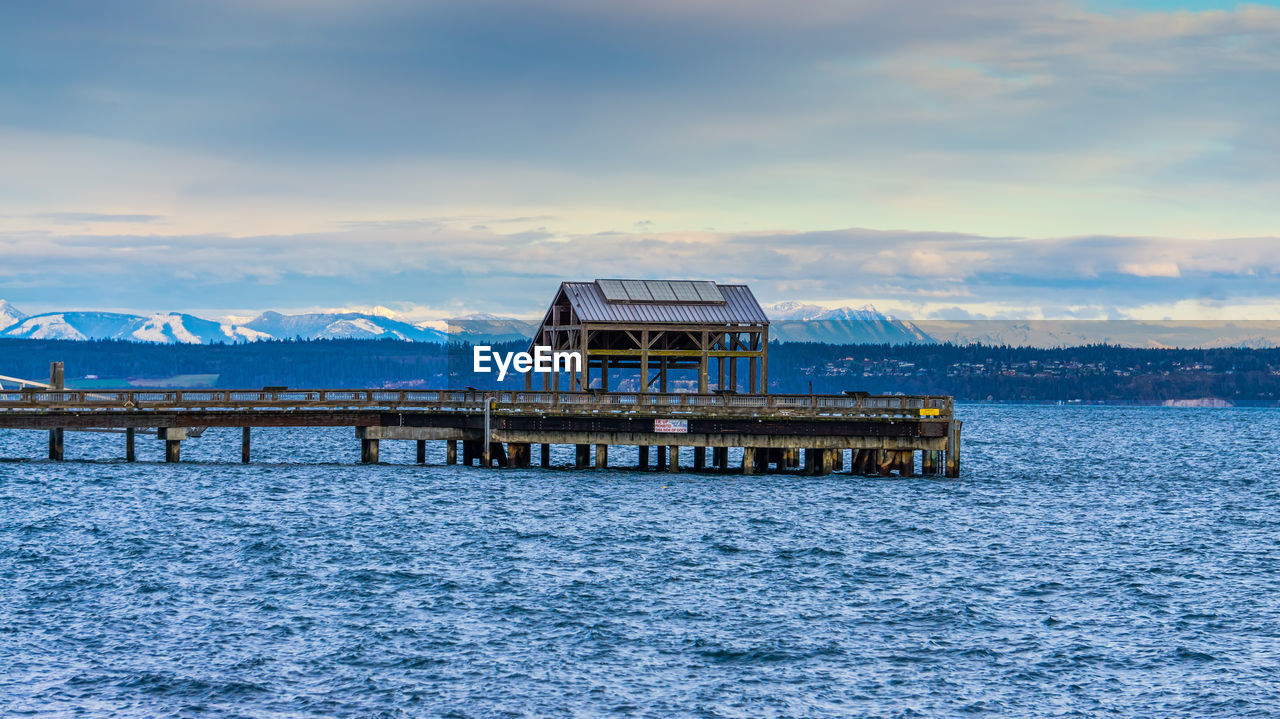 A wooden pier at port townsend, washington.