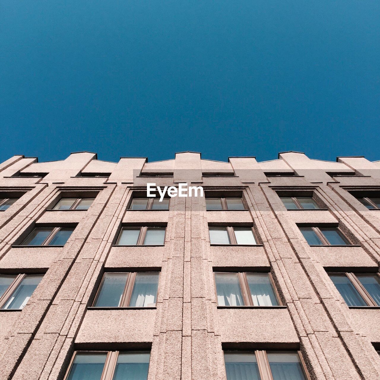 Low angle view of building against clear sky