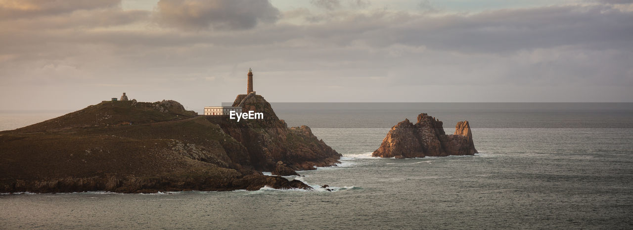 Panoramic view of cape vilan and its lighthouse