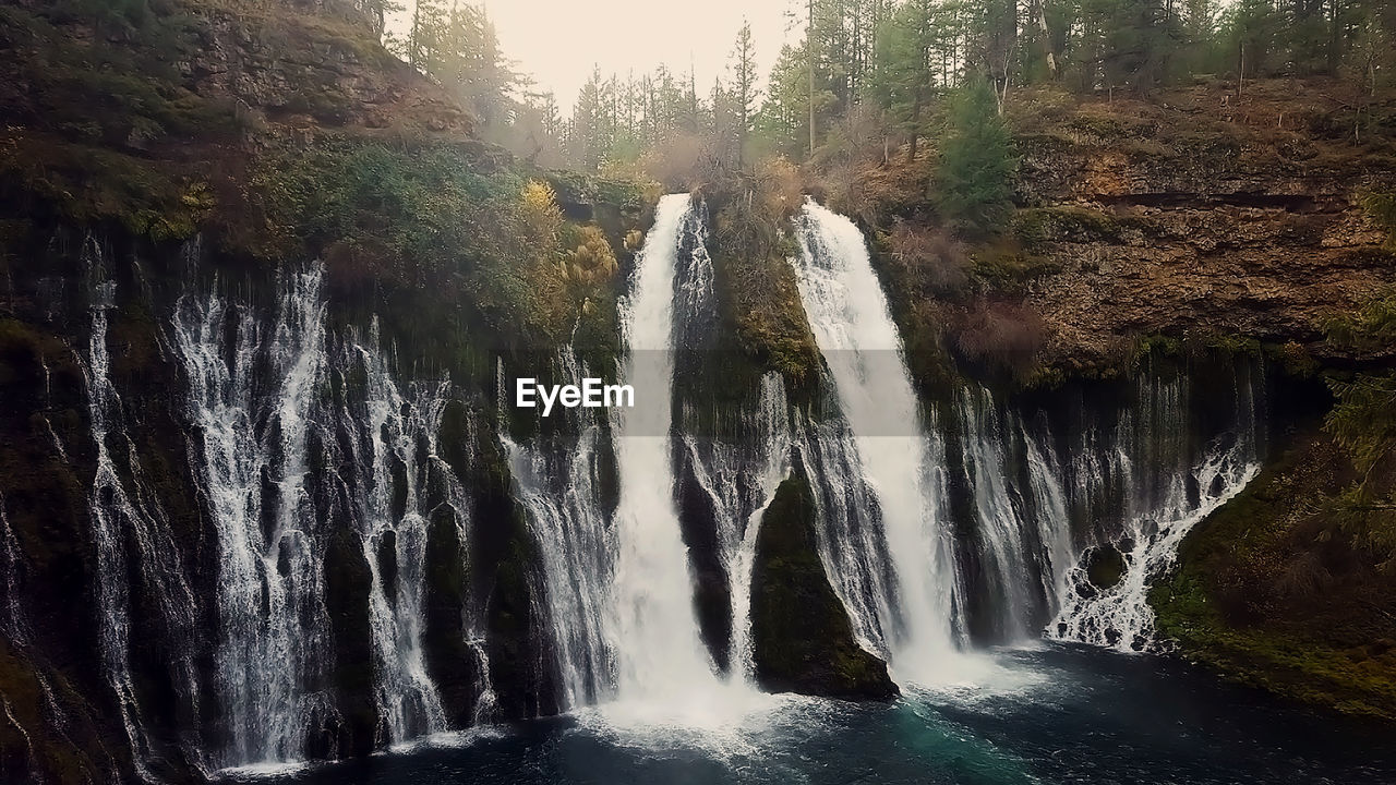 LOW ANGLE VIEW OF WATERFALL