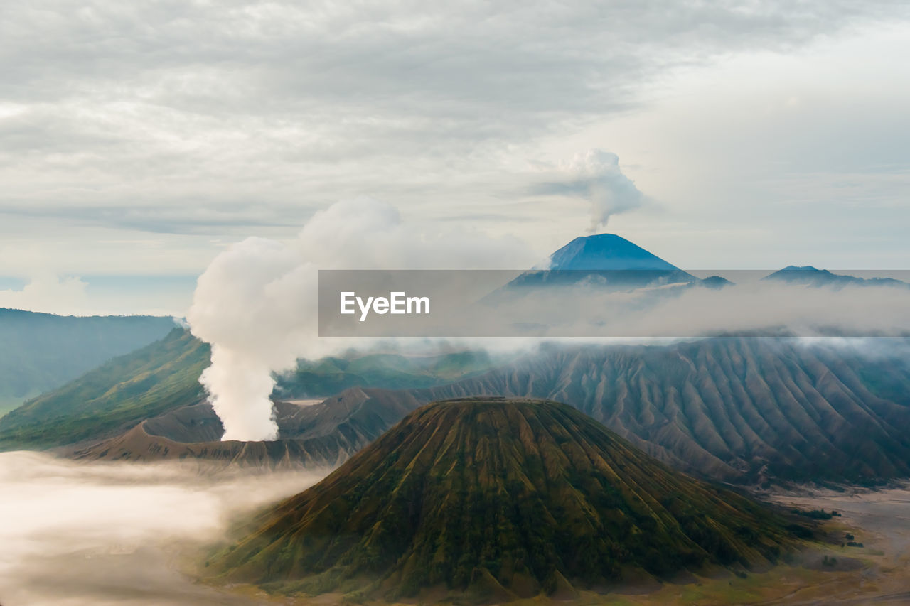 PANORAMIC VIEW OF VOLCANIC LANDSCAPE