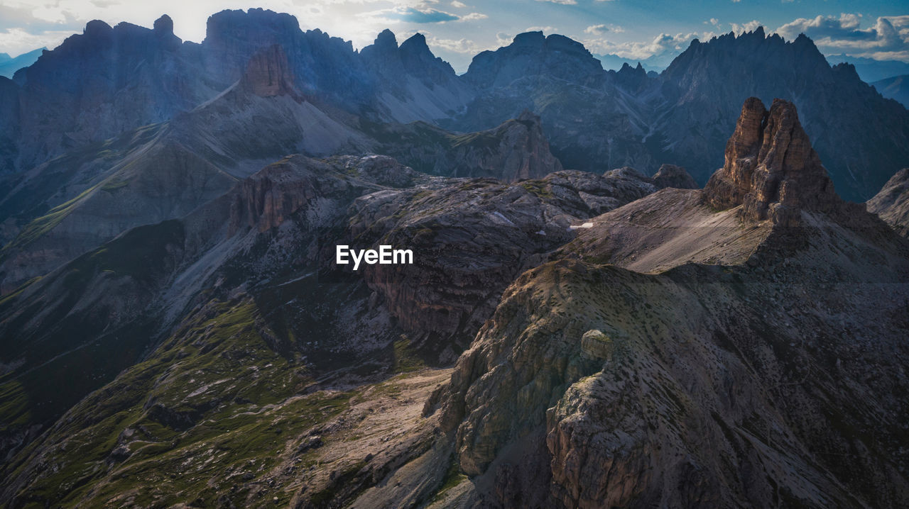 Dolomites - panoramic view of mountains