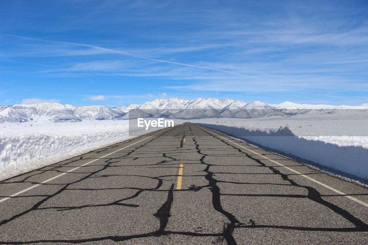 Scenic view of snow covered landscape against sky