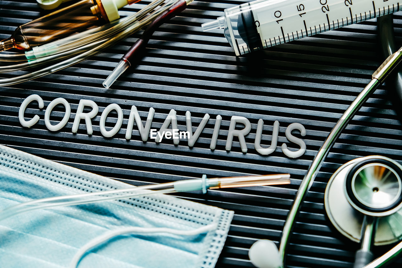 Coronavirus covid-19 medical still life concept background