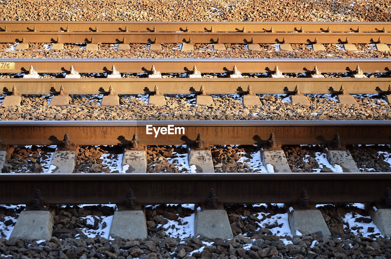 Full frame shot of railroad tracks