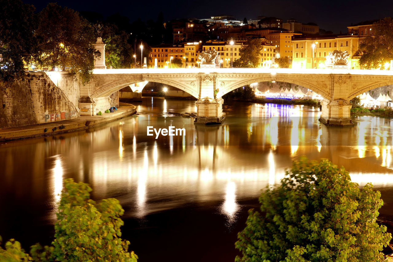 Architecture City European  Lights Nightphotography Reflection Roma Romantic Sightseeing Tourist Backgrounds Bridge Building Capital Capital Of Italy Domestic Animals History Italy Landscape Night Reflections River Tourism Wallpaper Water