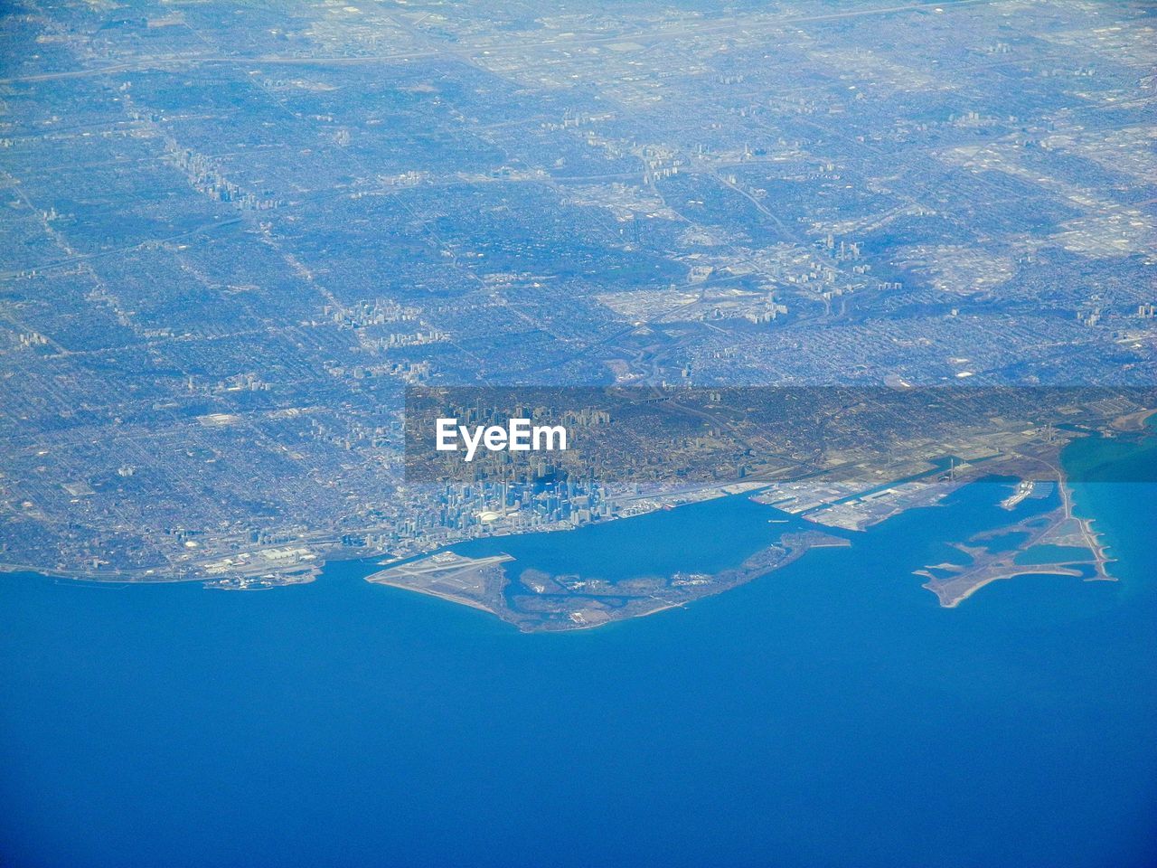 AERIAL VIEW OF BLUE SEA