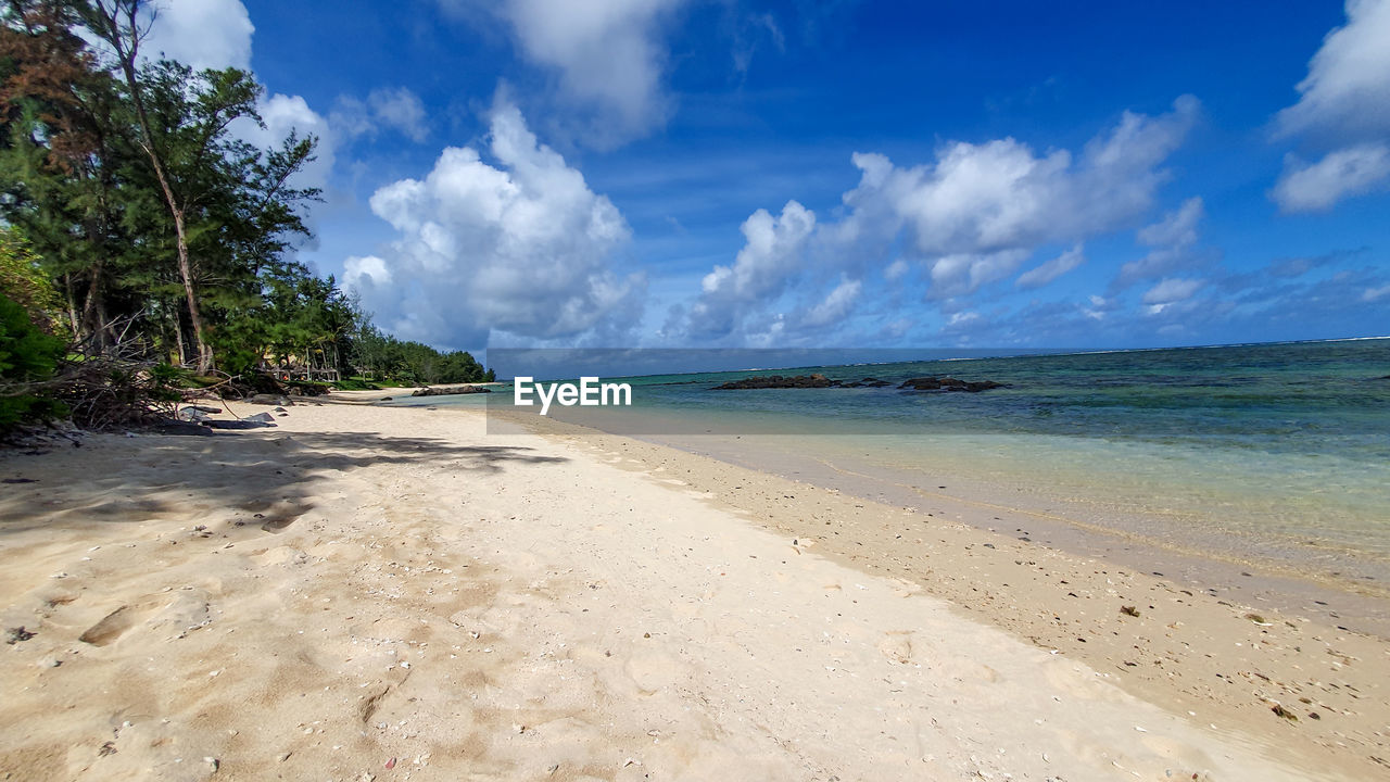PANORAMIC VIEW OF BEACH AGAINST SKY