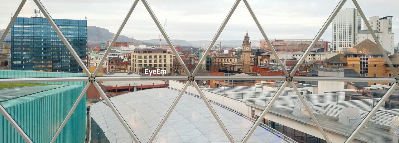 Panoramic view of buildings against sky