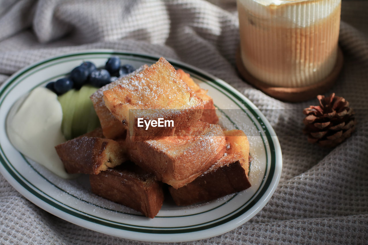 food and drink, food, breakfast, healthy eating, meal, dish, dessert, plate, freshness, sweet food, fruit, produce, sweet, no people, wellbeing, indoors, baked, cake, drink
