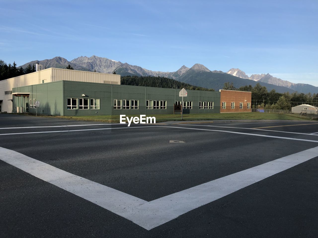 Road by building against sky. haines alaska 