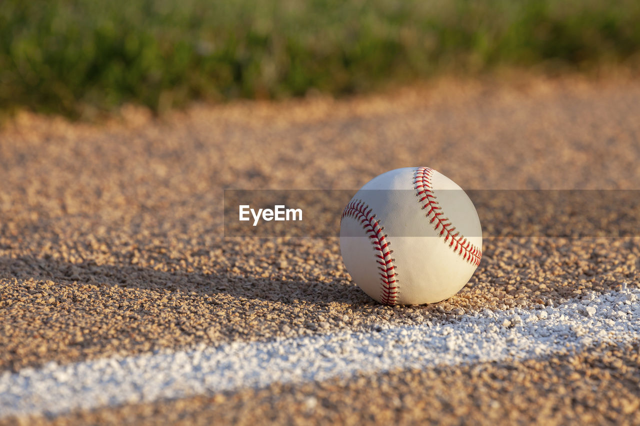 close-up of baseball