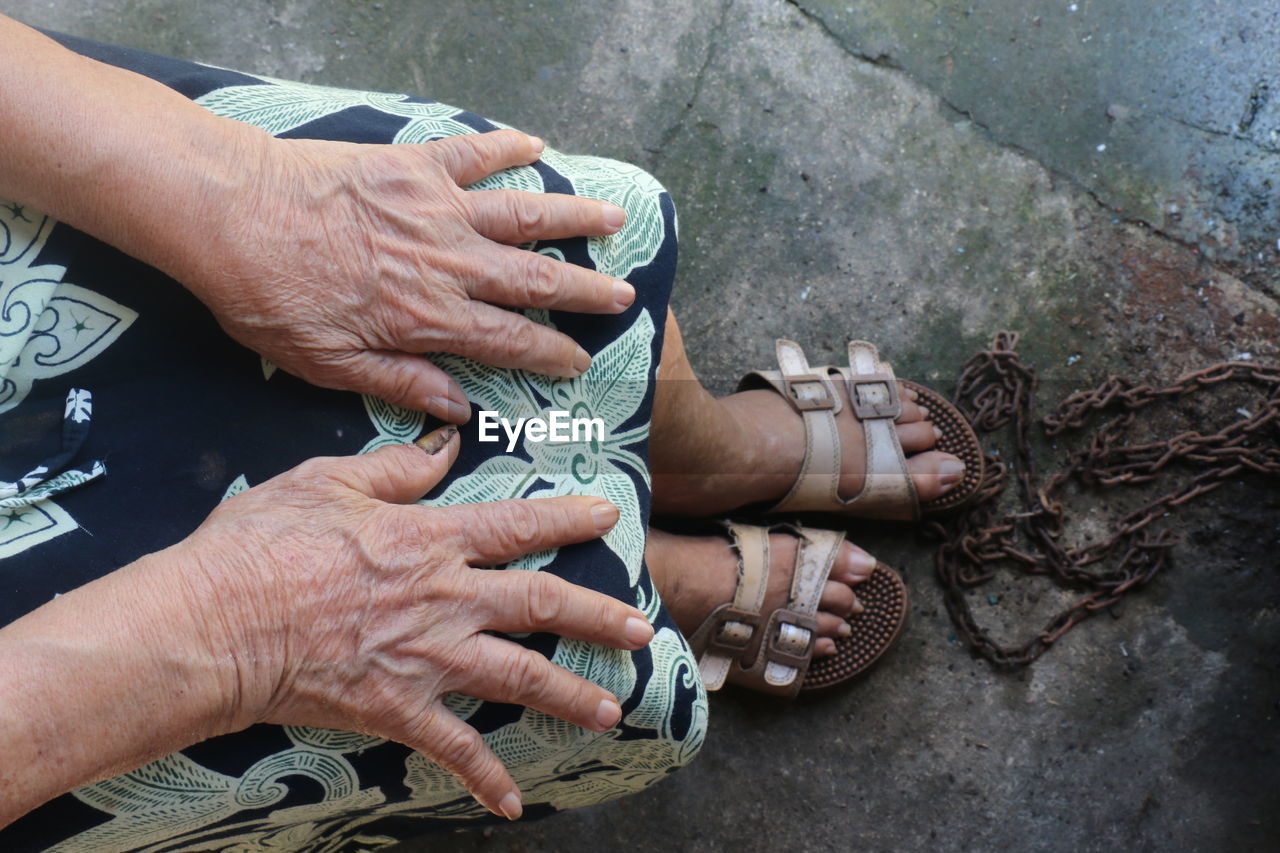 Life  journey as seen through the hands and feet