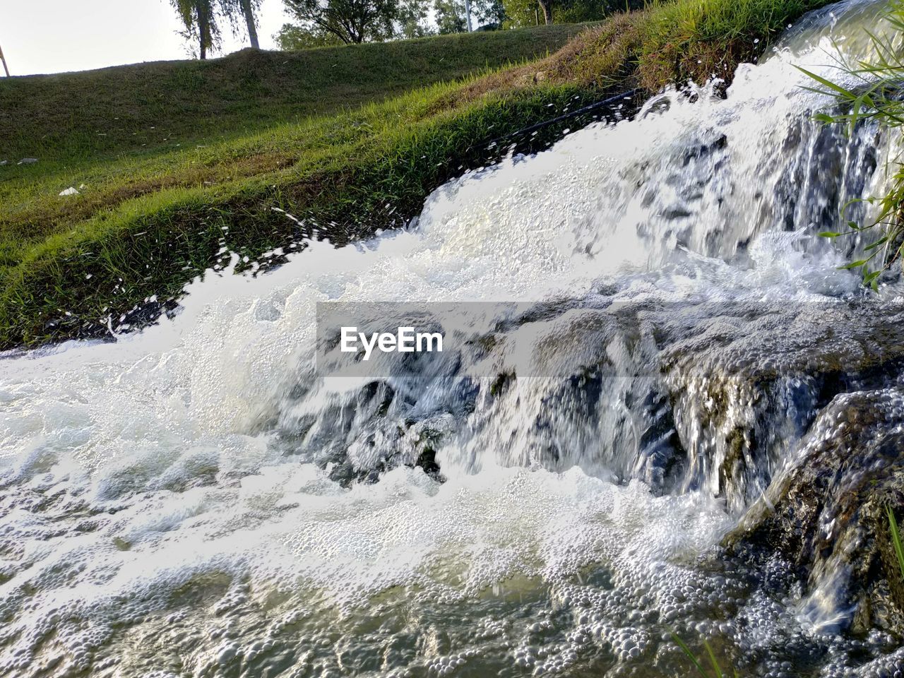 SCENIC VIEW OF RIVER FLOWING IN FOREST