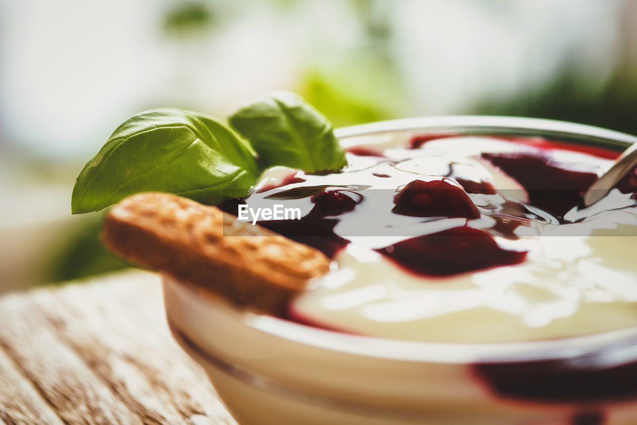 Close-up of dessert in bowl