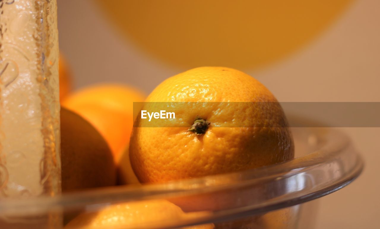 Close-up of orange on table