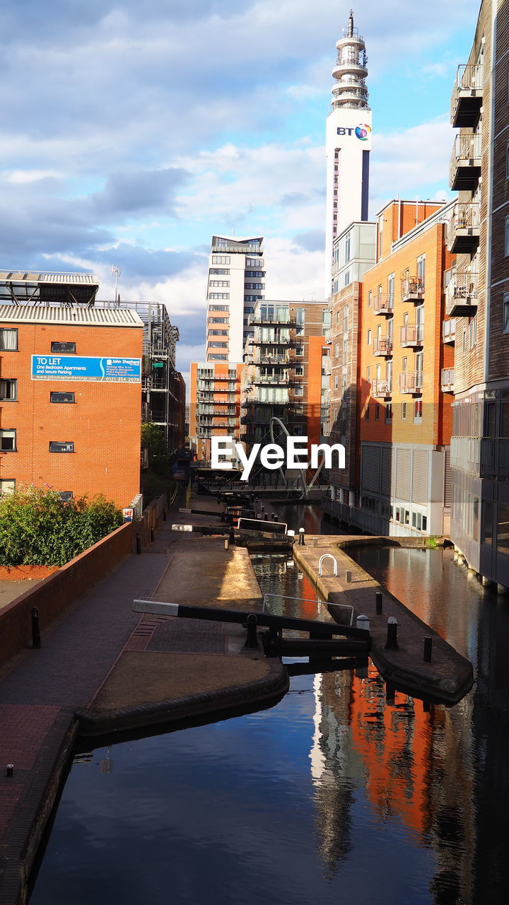 REFLECTION OF BUILDINGS IN CANAL