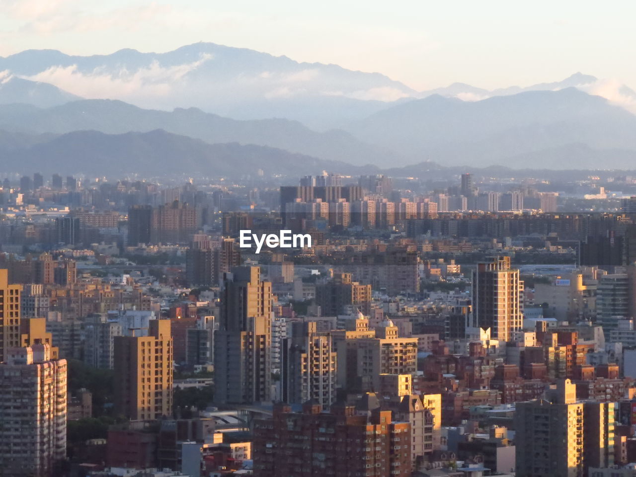 Aerial view of buildings in city