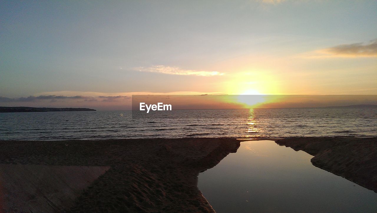 SCENIC VIEW OF SEA DURING SUNSET