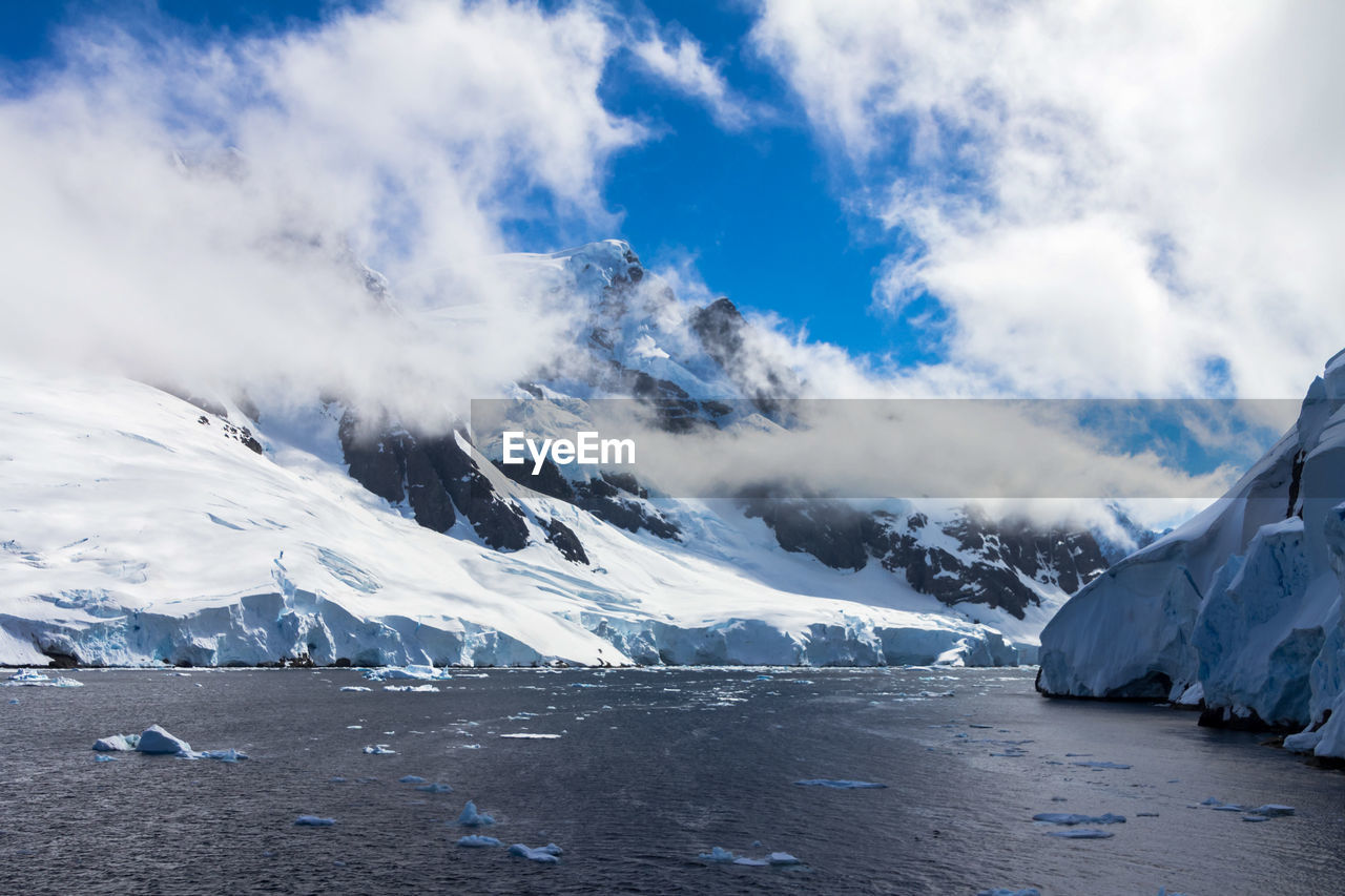 Icebergs in antarctica continent