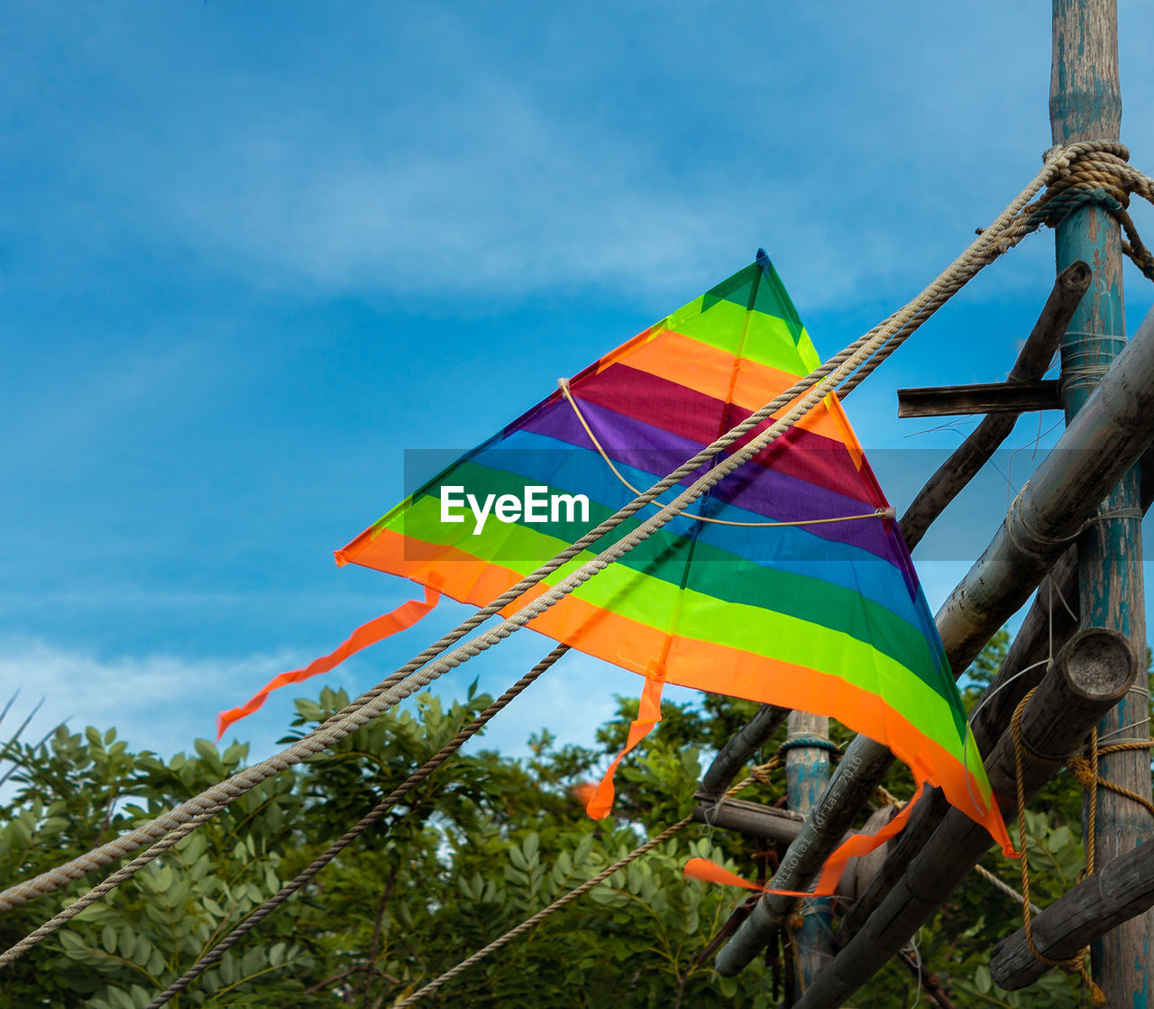 Close-up of kite against sky