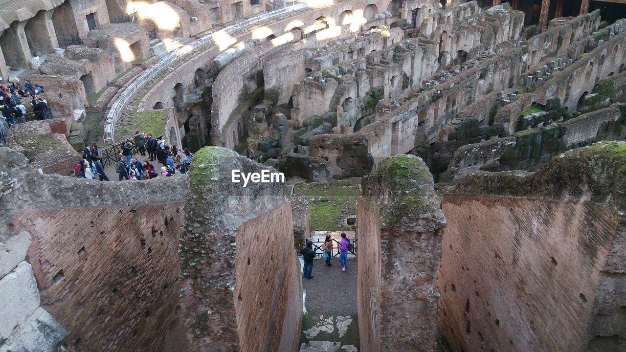 Tourists at amphitheater