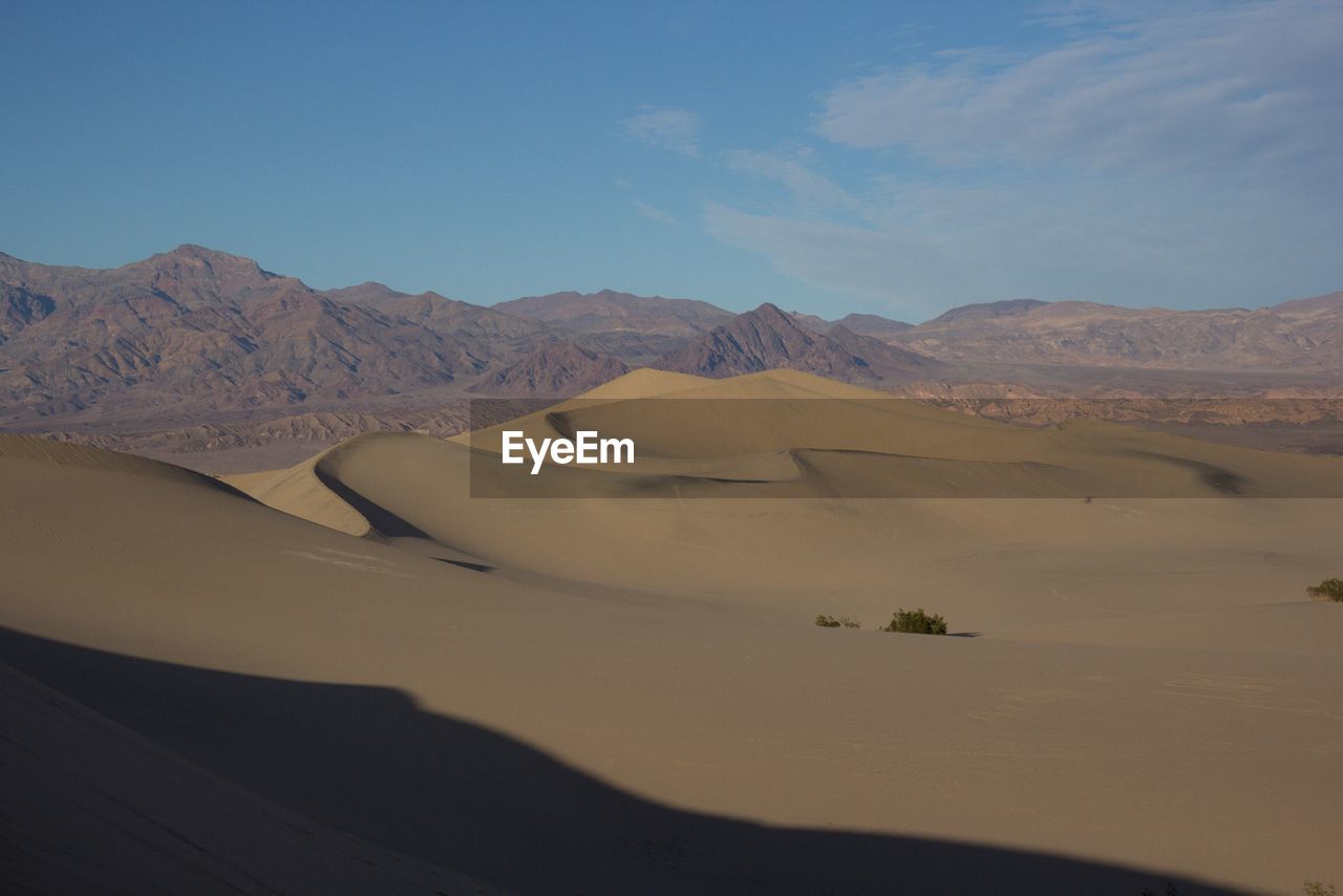 Scenic view of desert against sky