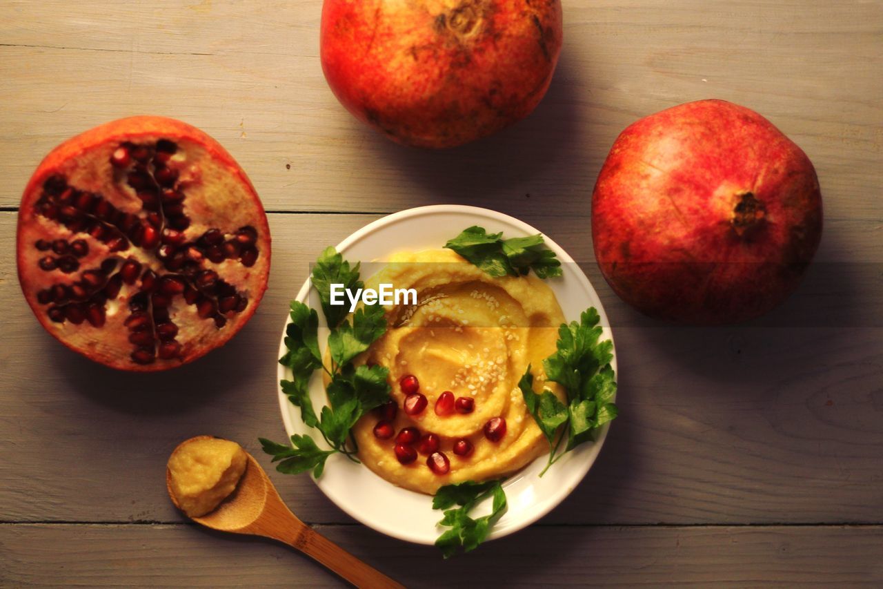 HIGH ANGLE VIEW OF FRUITS AND VEGETABLES ON TABLE