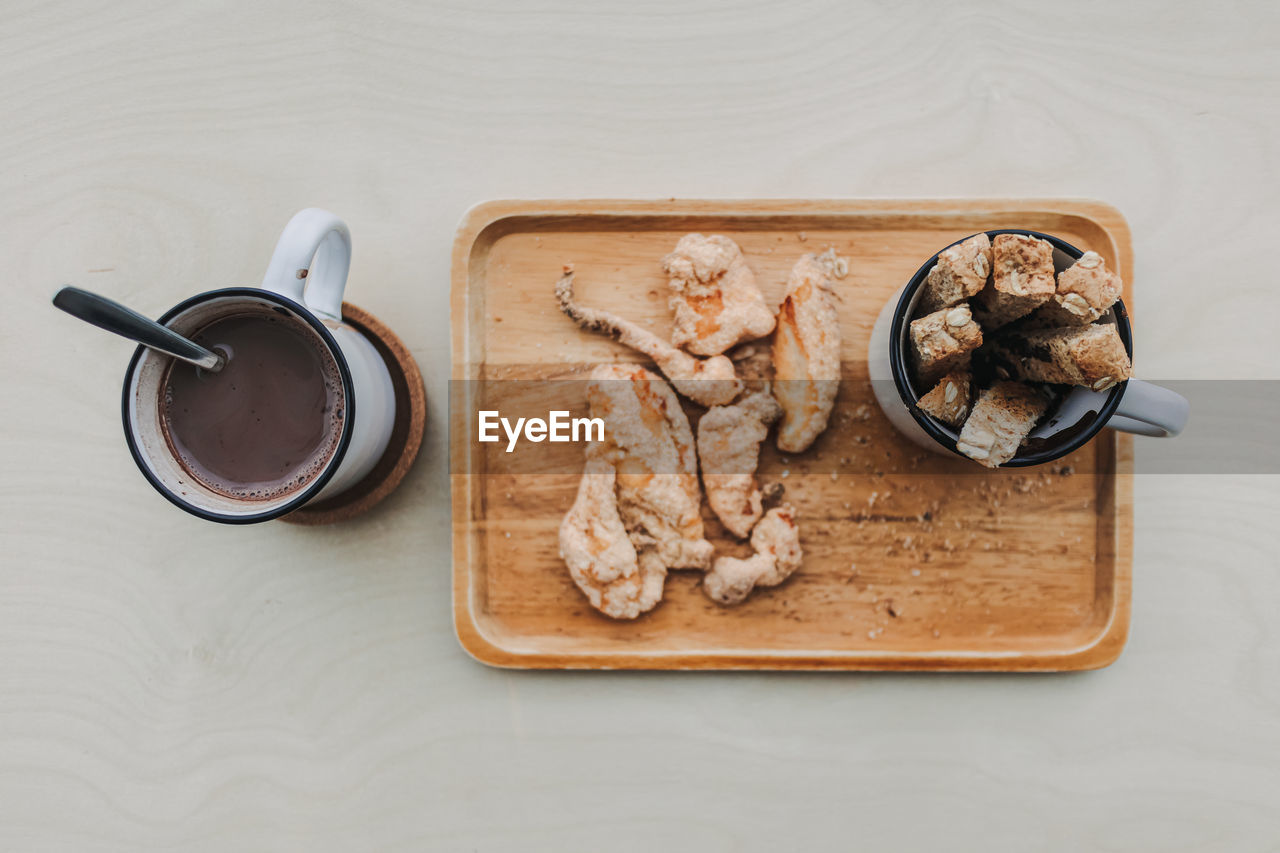 HIGH ANGLE VIEW OF BREAKFAST ON PLATE