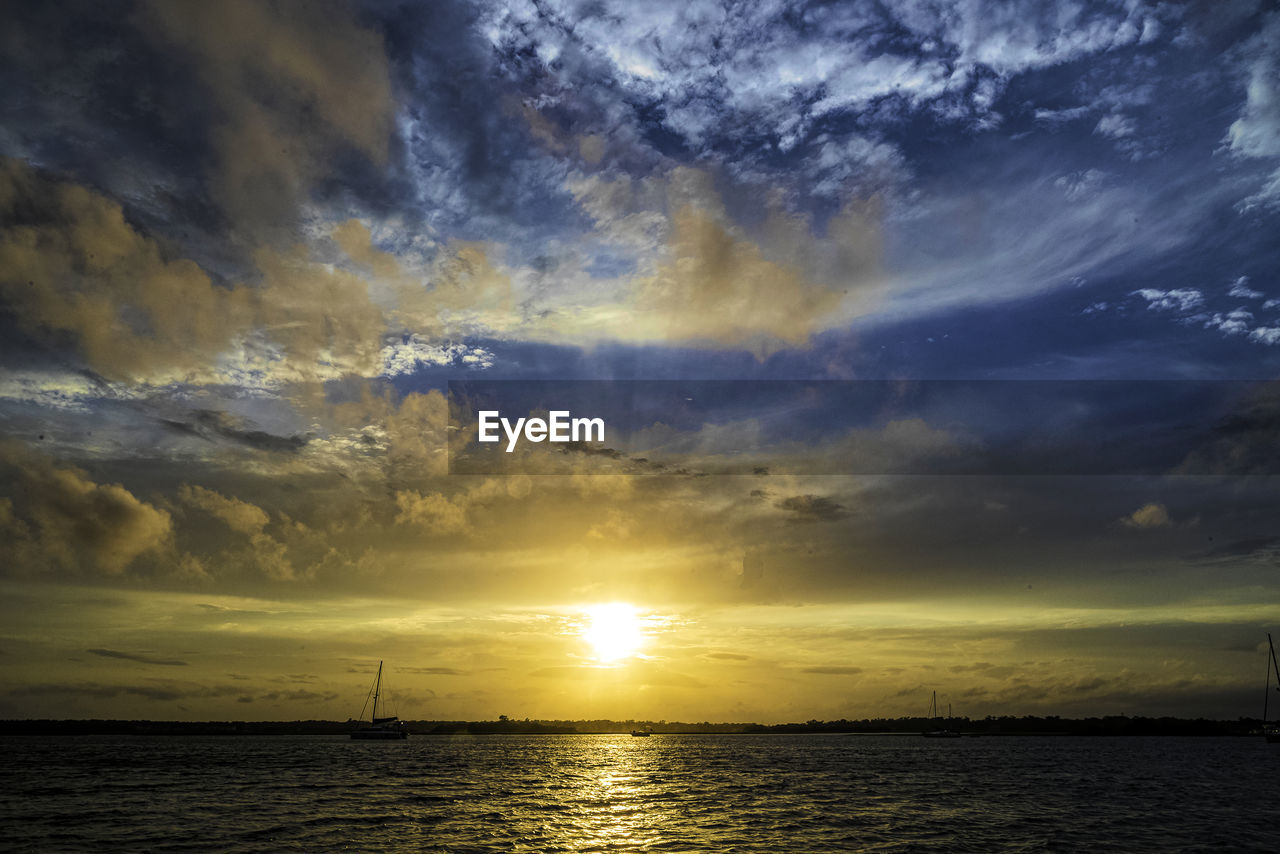 SCENIC VIEW OF SEA DURING SUNSET