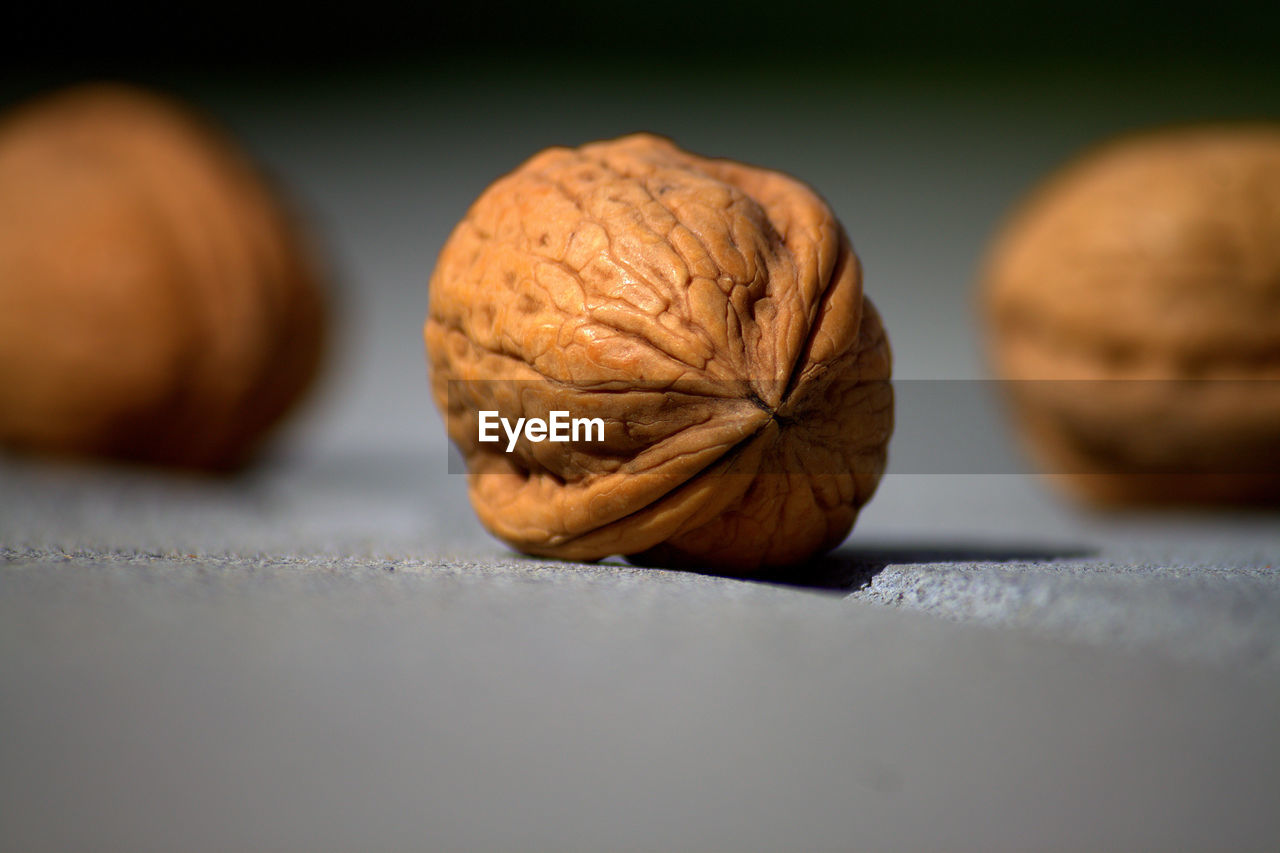 Close-up of dry nuts on table