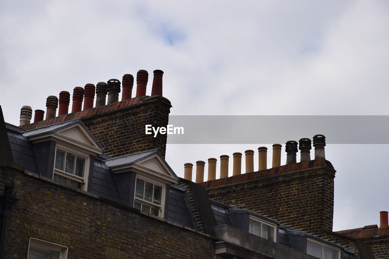 Low angle view of building against sky