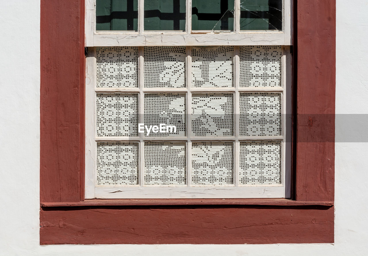 Closed window of building