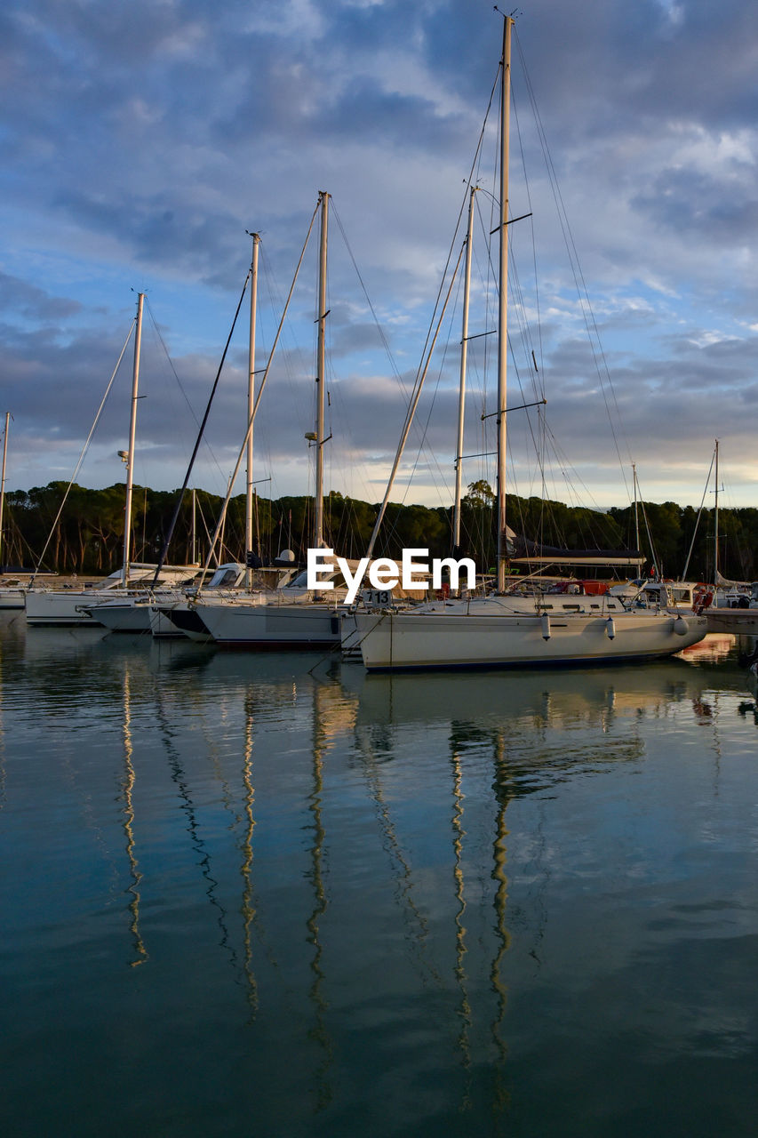 SAILBOATS IN MARINA