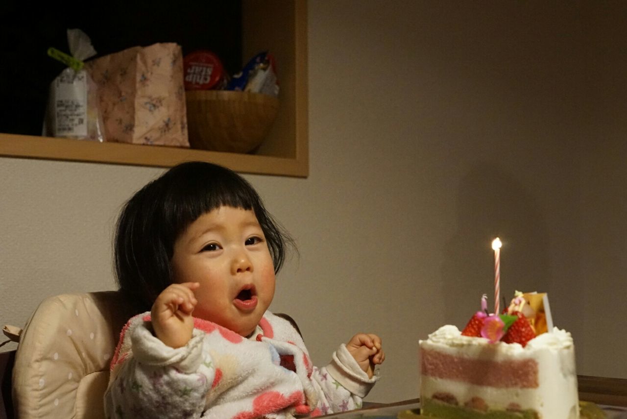 Girl having birthday party