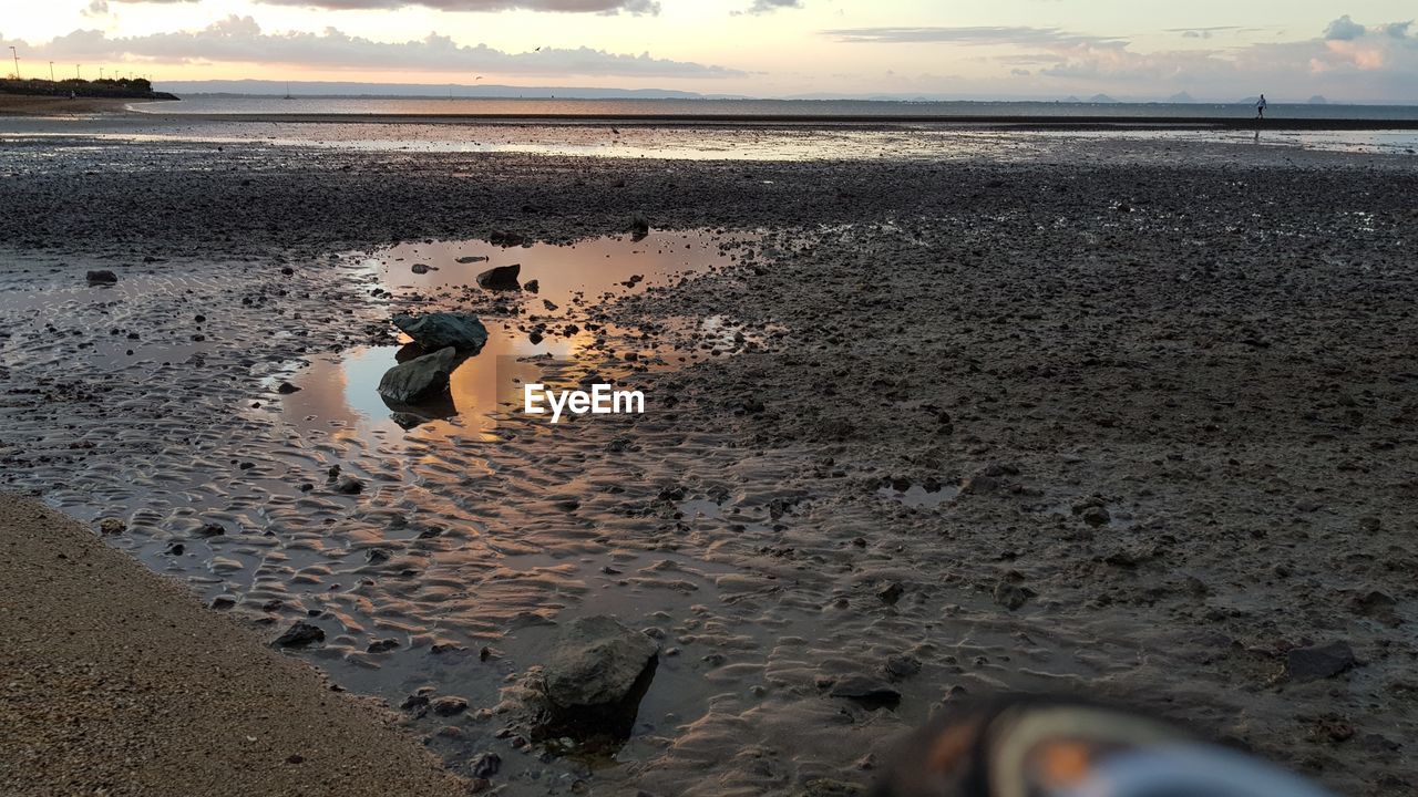 SCENIC VIEW OF SEA DURING SUNSET