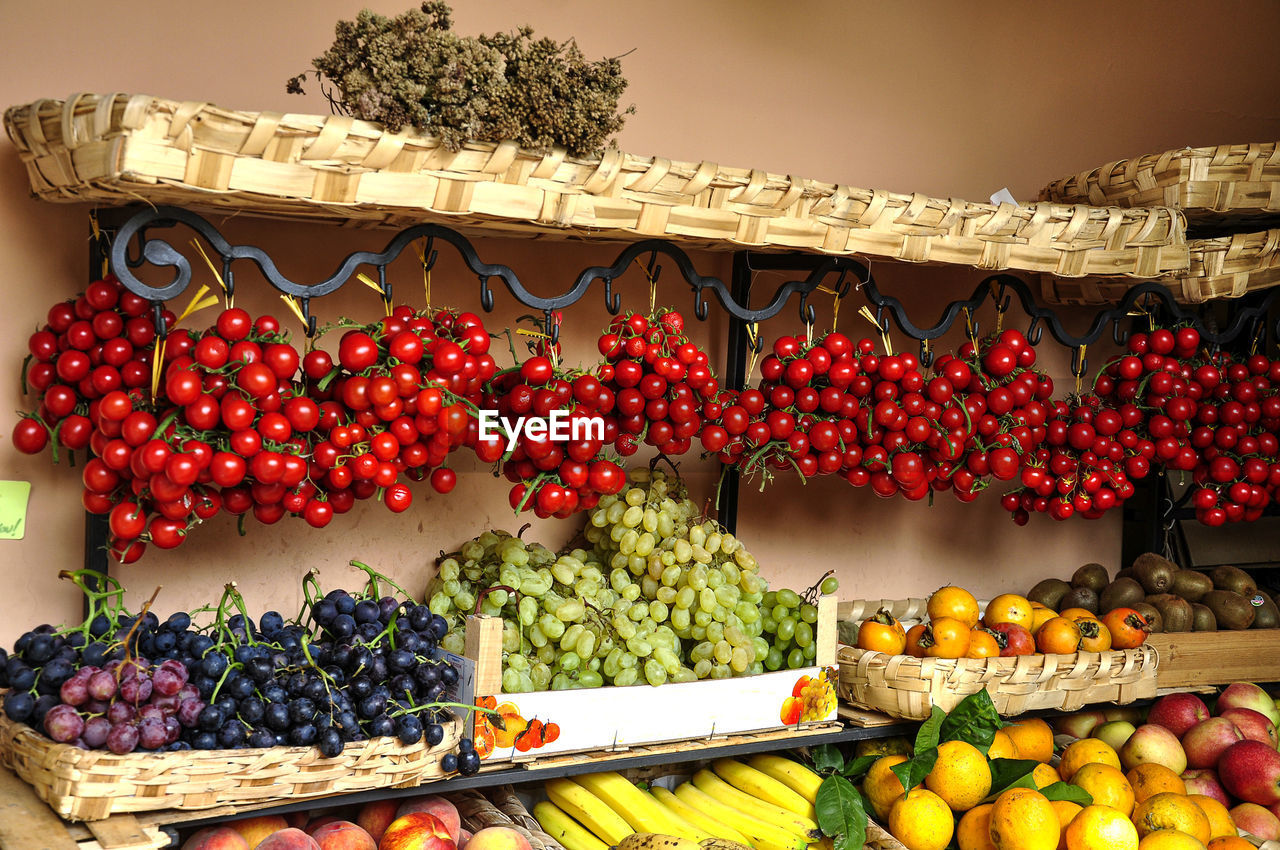 Fruits for sale at market stall