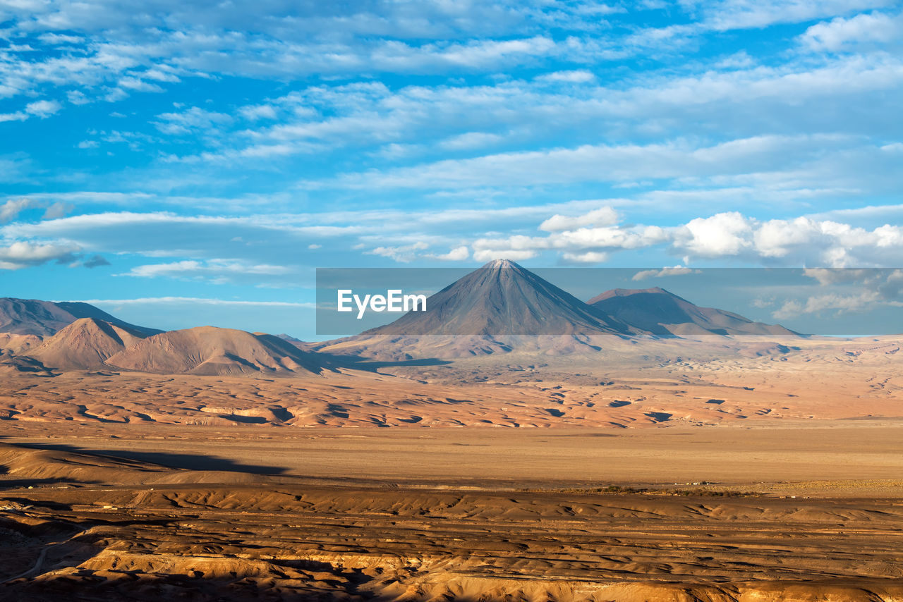 Scenic view of desert against sky