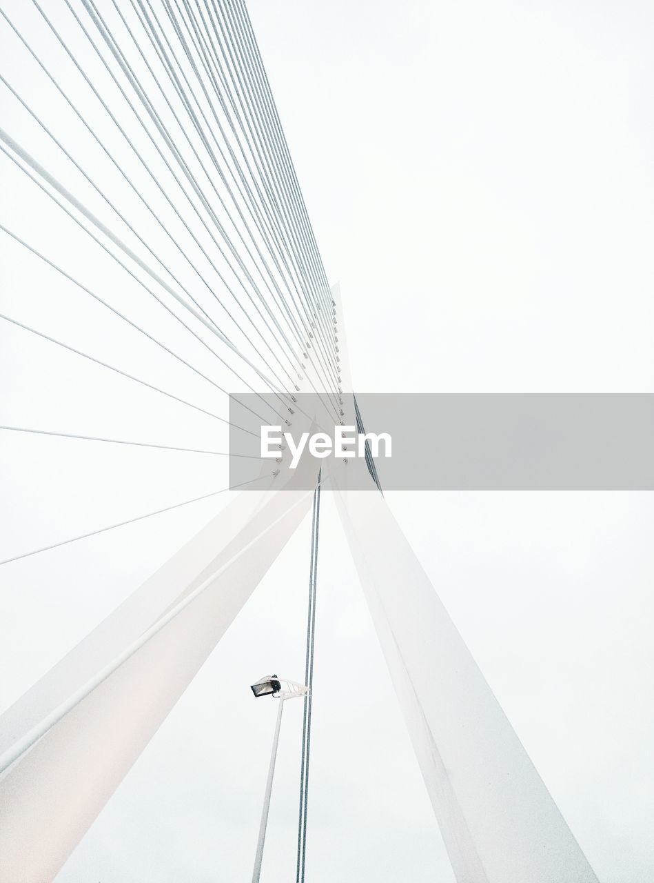 Low angle view of bridge against clear sky