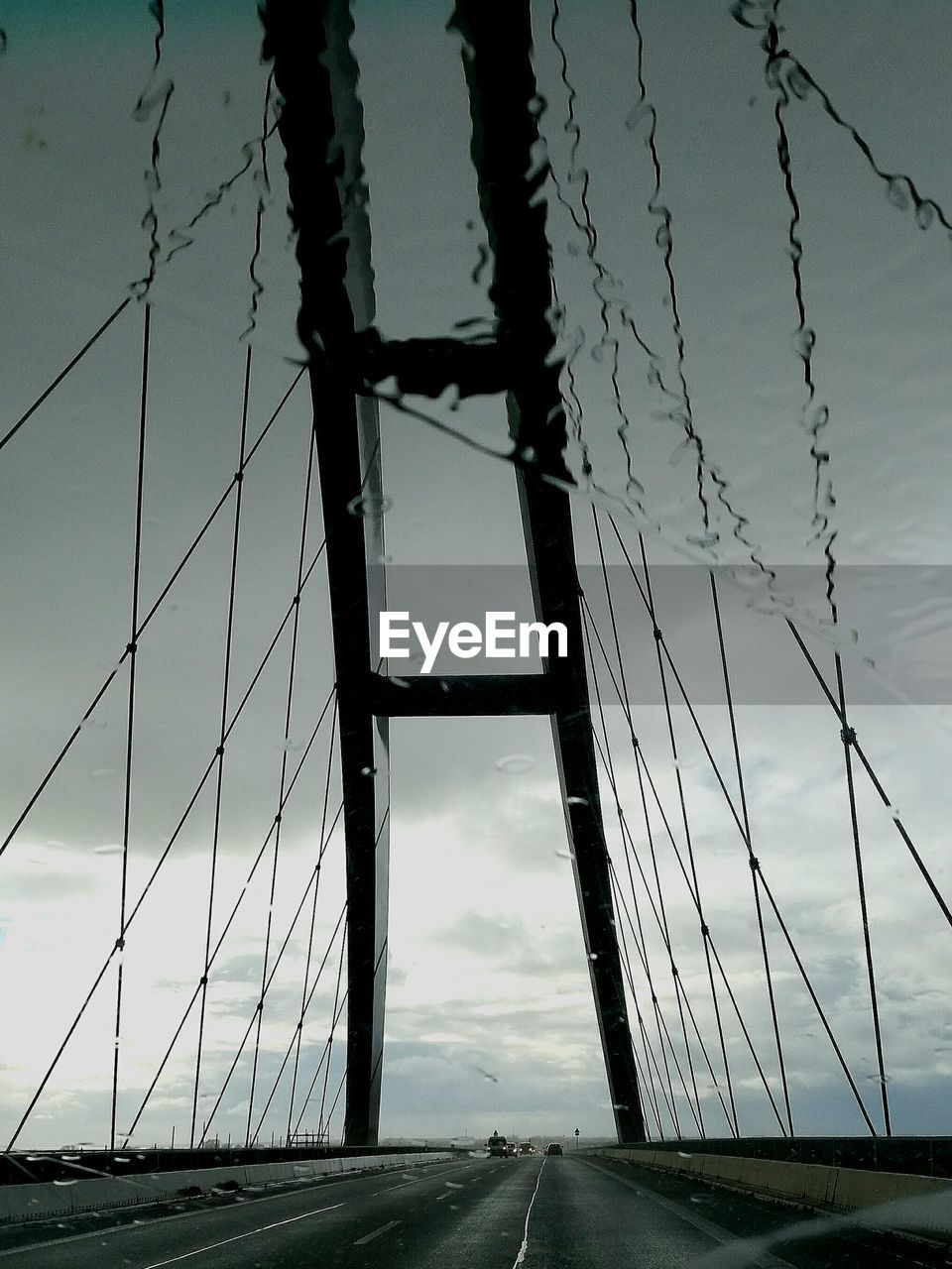 SUSPENSION BRIDGE AGAINST SKY