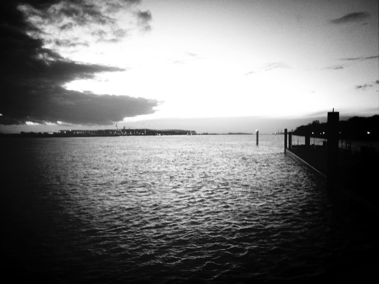 VIEW OF SEA AGAINST CLOUDY SKY