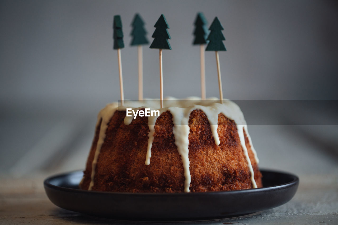 Close-up of cake on table