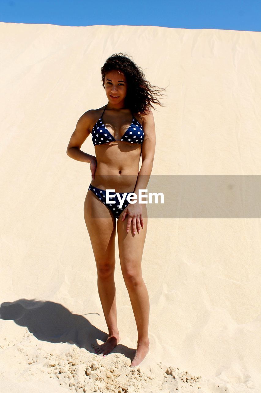 Model at new dawn visions productions on a bikin theme photo shoot and wearing her chosen bikini.