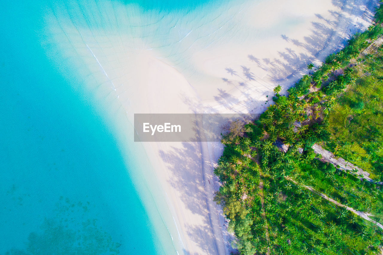 AERIAL VIEW OF SEA AGAINST CLEAR SKY