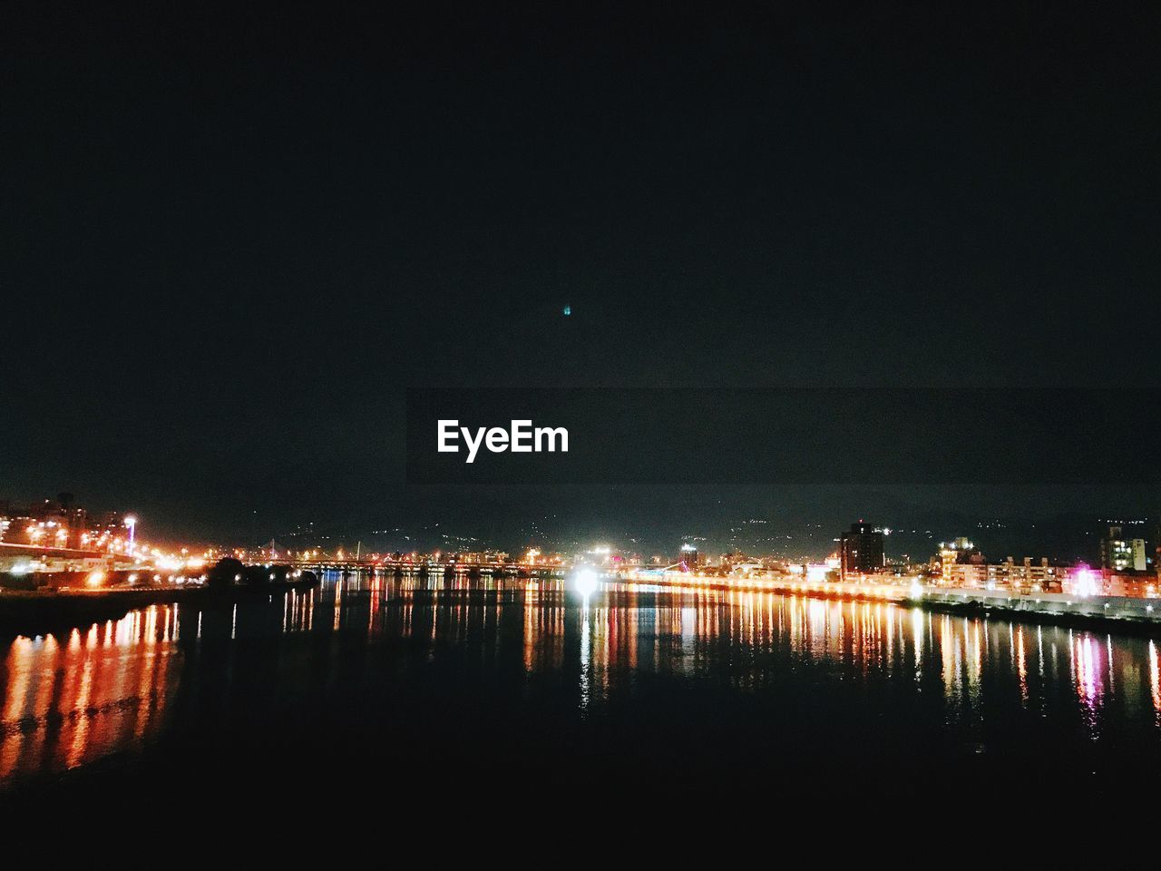SCENIC VIEW OF RIVER AGAINST SKY AT NIGHT