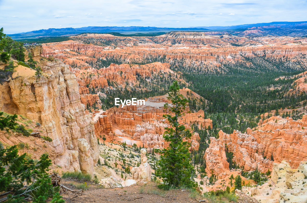 View of rock formations