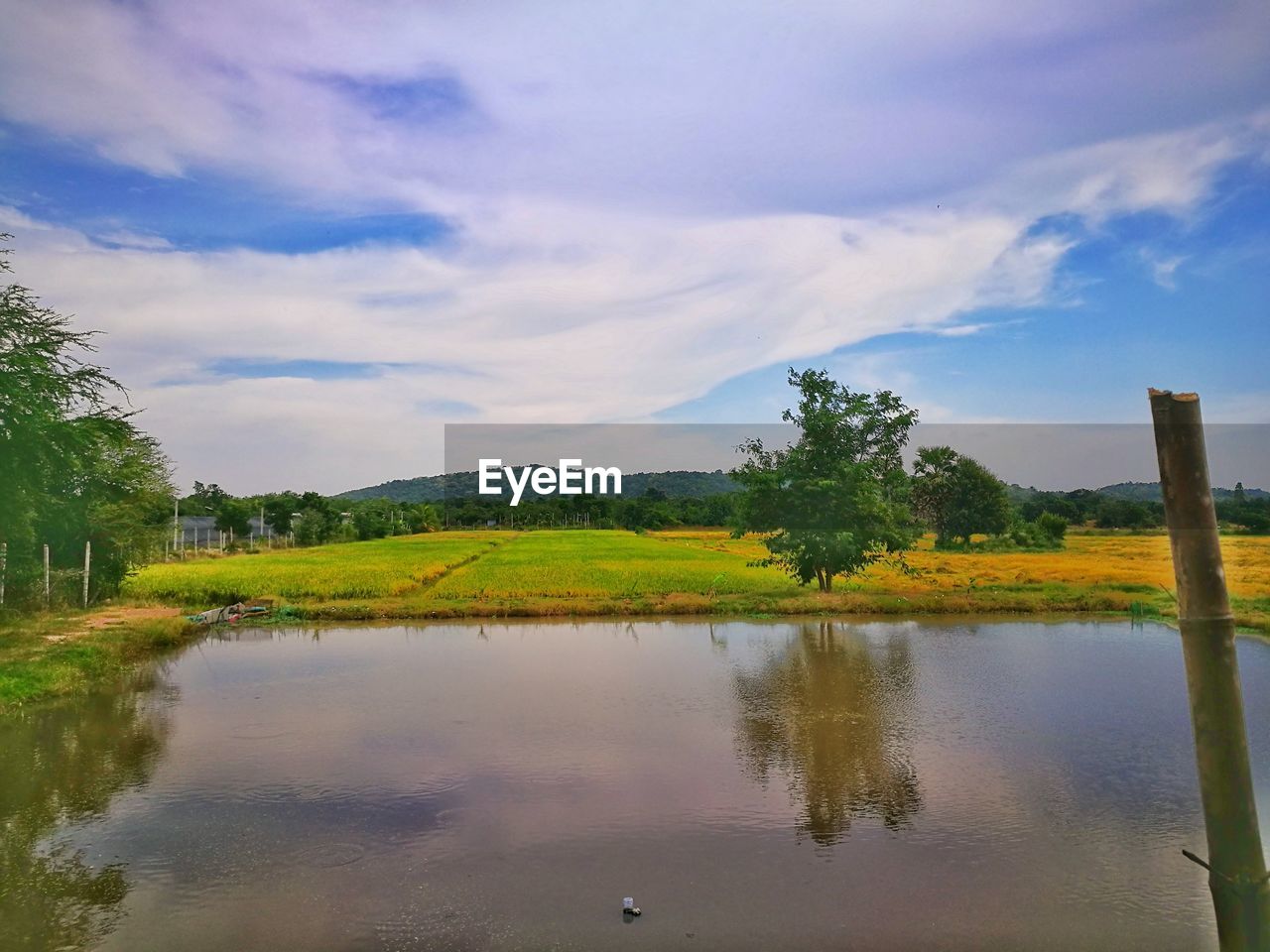 SCENIC VIEW OF LAKE WITH TREES REFLECTION AGAINST SKY