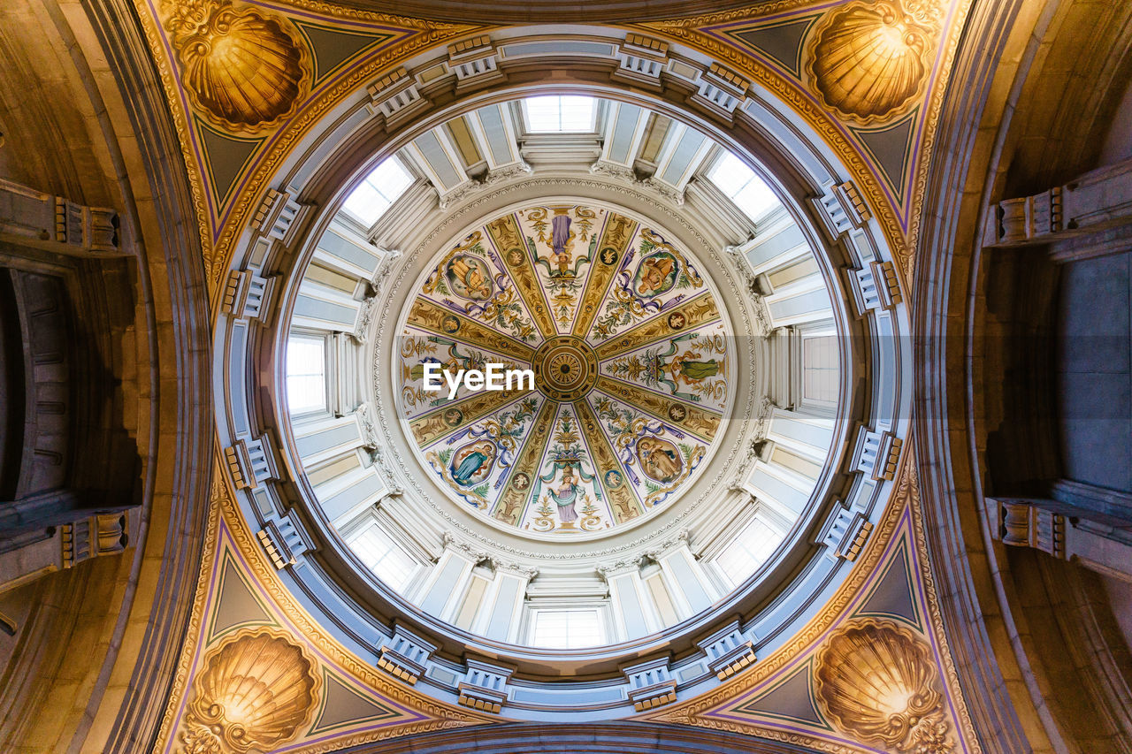 Low angle view of ceiling of building