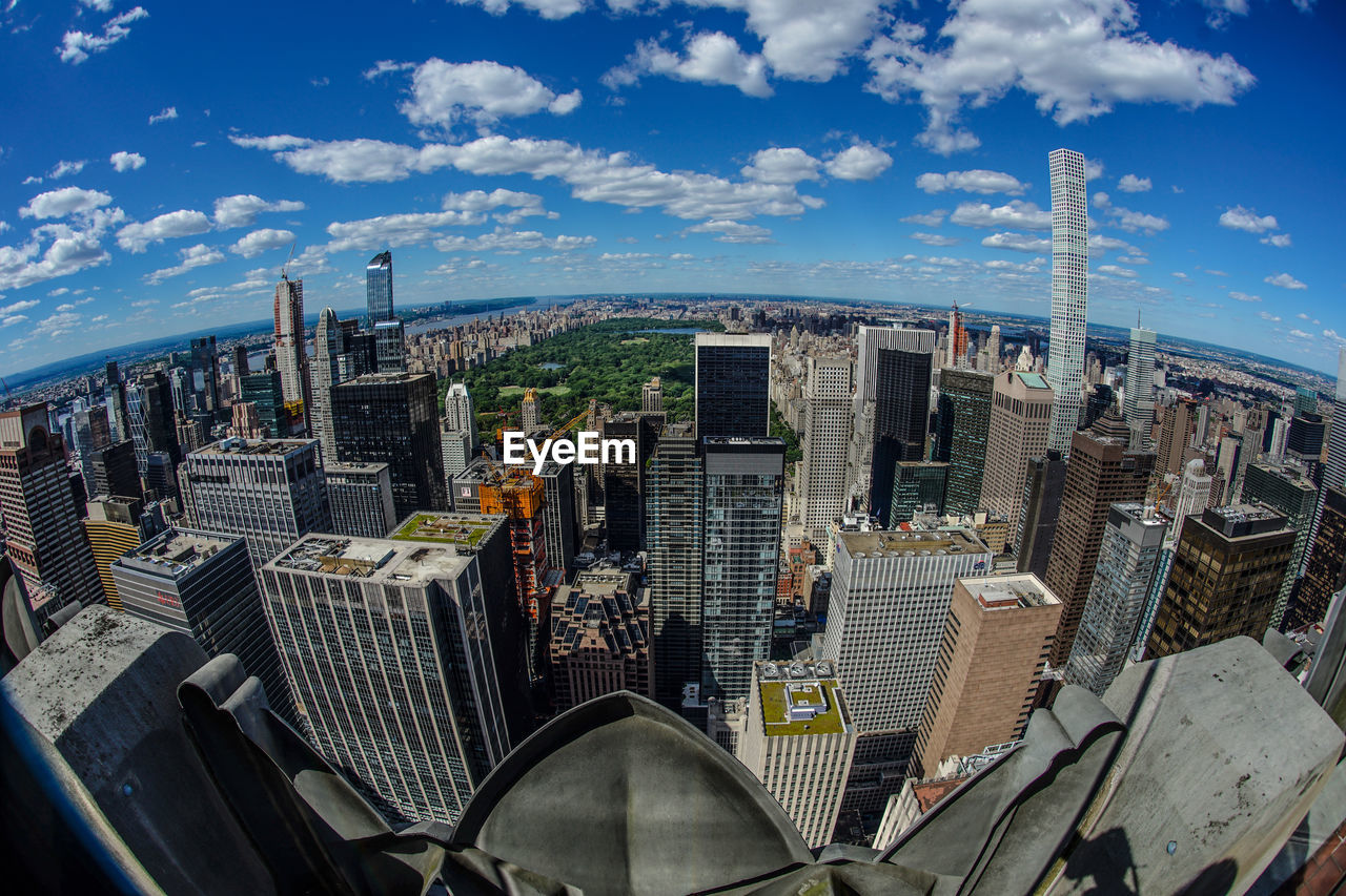 high angle view of cityscape